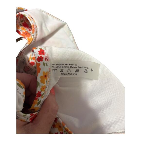 Orange & Red Floral Bikini Size M - Picture 5 of 5